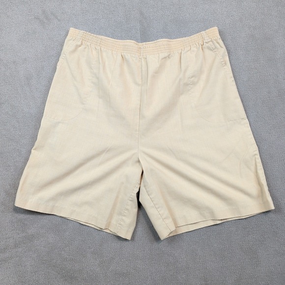 Haband For Her Vintage High Waisted Shorts 14 Tan Cotton Blend Coastal Grandma — photo 2